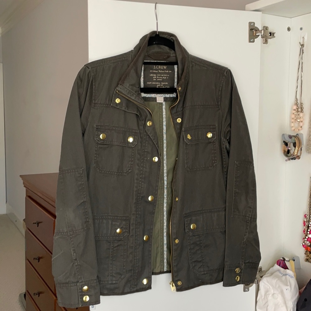 J. Crew dark gray/green utility jacket